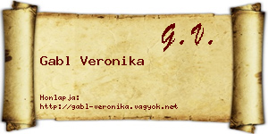 Gabl Veronika névjegykártya